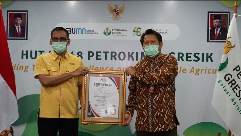 Petrokimia Gresik Peroleh Sertifikat Sistem Manajamen Anti Suap