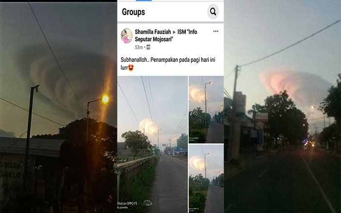 Fenomena Awan Lentikularis di Puncang Gunung Welirang Hebohkan Warga Mojokerto