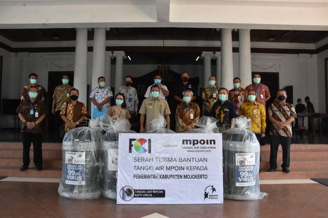 Pemkab Mojokerto Terima 15 Tandon Air Ion Silver yang Mampu Bunuh Bakteri dan Virus