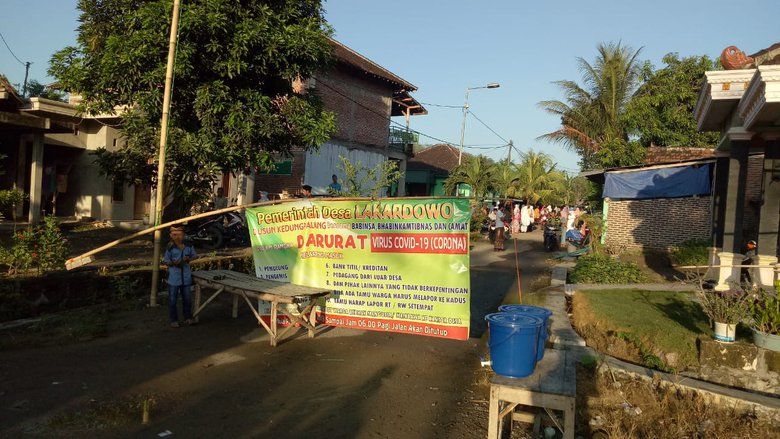 Lebaran, Kampung di Mojokerto Perketat Karantina Larang Warga Keluar Masuk