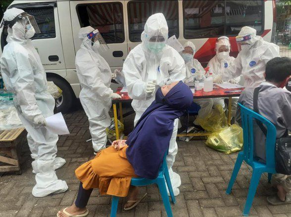 Tes Cepat di Pasar Semampir Probolinggo, Tiga Orang Reaktif Covid-19