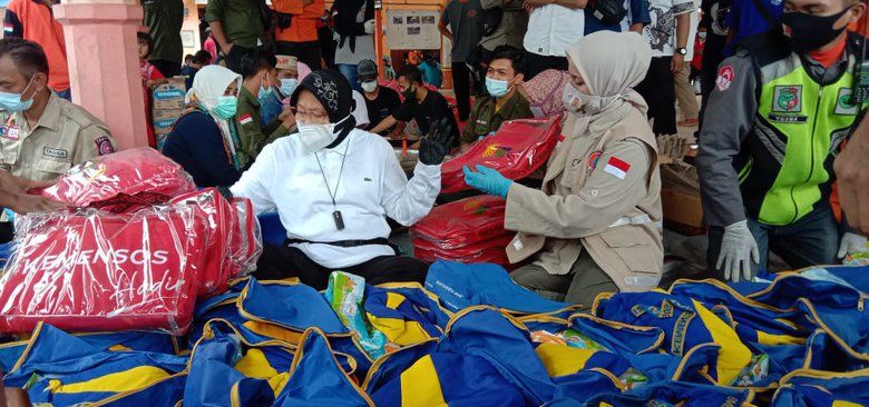 Bencana Beruntun, Mensos Risma Minta Pemda Atur Stok Cadanga