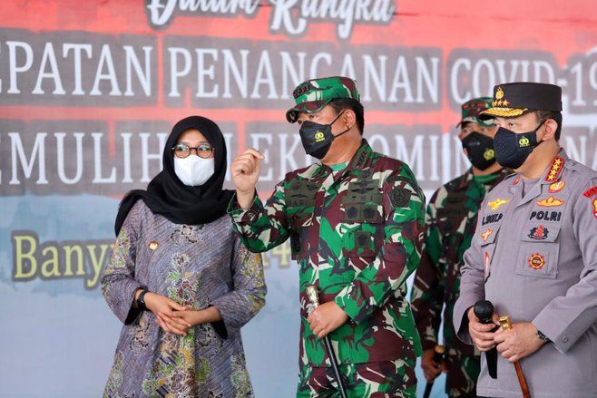 Panglima TNI dan Kapolri Puji Capaian Vaksinasi Covid-19 Banyuwangi