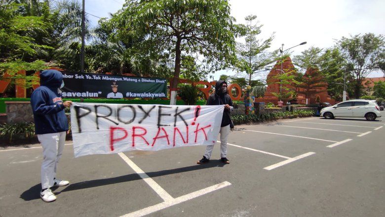 Rehab Alun-Alun Kota Mojokerto Terhambat, Kontraktor Kesulitan Keuangan