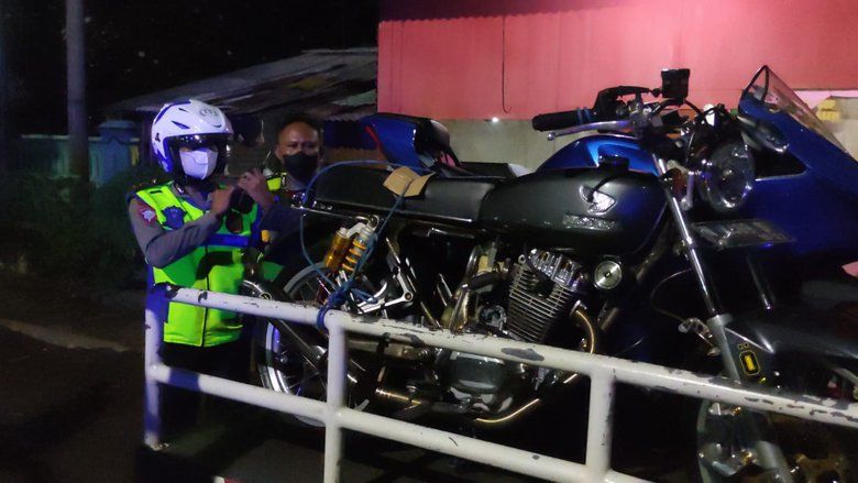 Polantas Polres Probolinggo Kota Amankan Belasan Motor Pelaku Balap Liar