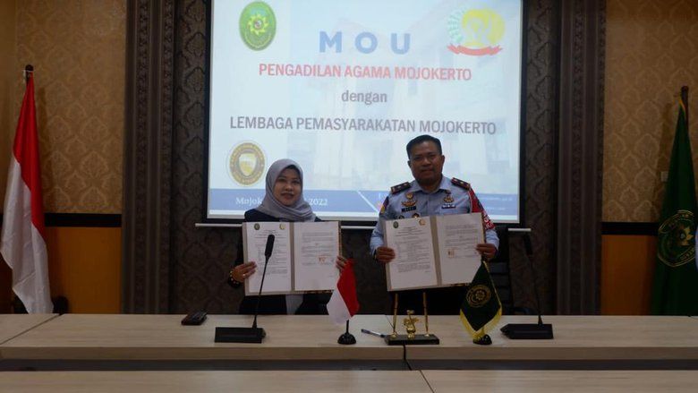 Atasi Gugat Cerai, Lapas dan Pengadilan Agama Mojokerto Fasilitasi Sidang Online