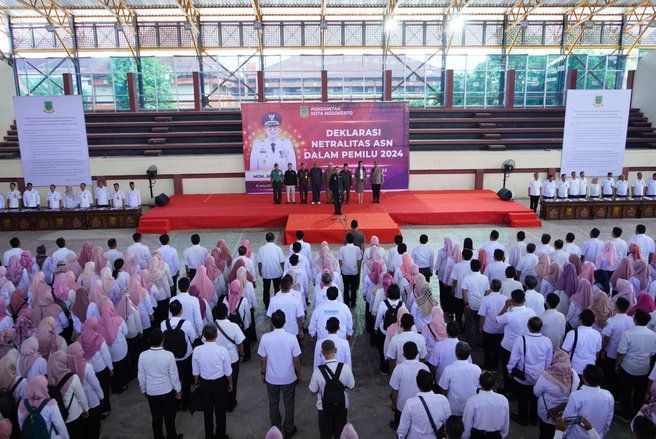 Deklarasi ASN Netral Pemilu 2024, Pj Wali Kota Mojokerto Ali Kuncoro Ingatkan Sanksi 