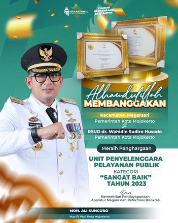 Kecamatan Magersari dan RSUD Kota Mojokerto Mendapatkan Penghargaan KemenPAN-RB