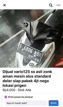 Penadah dan Penjual Motor Curian di Trawas Ditangkap, Dua Pencuri Masih Buron