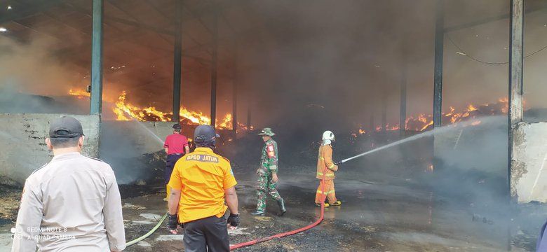 Pabrik Pengolahan Jamur di Jatirejo Mojokerto Kembali Terbakar