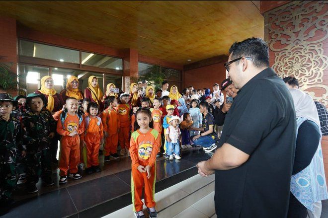 Hari Anak Nasional, Ratusan Anak TK di Kota Mojokerto Ikuti Wisata Sejarah dan Budaya