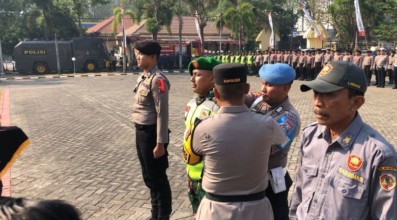 Polres Mojokerto Gelar Apel Pengamanan Pilkada, Ketua Parpol Komitmen Pilkada Damai