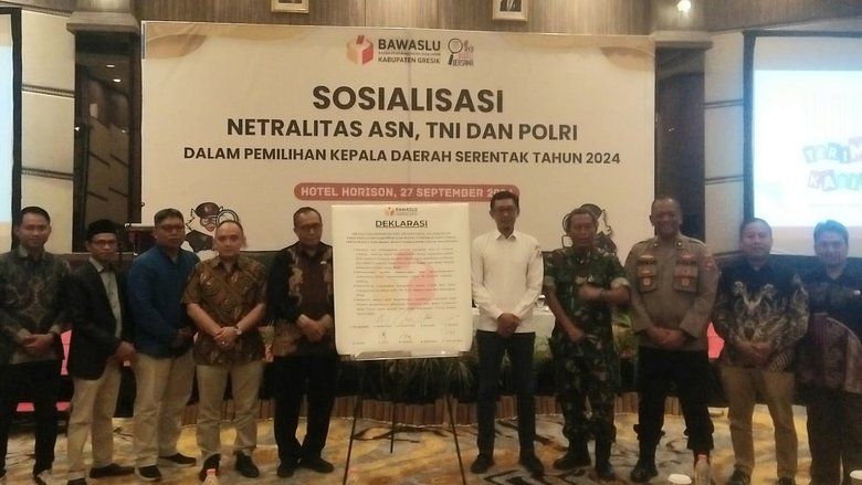 Bawaslu Gresik Sosialisasikan Netralitas ASN, TNI, dan Polri di Pilkada 2024