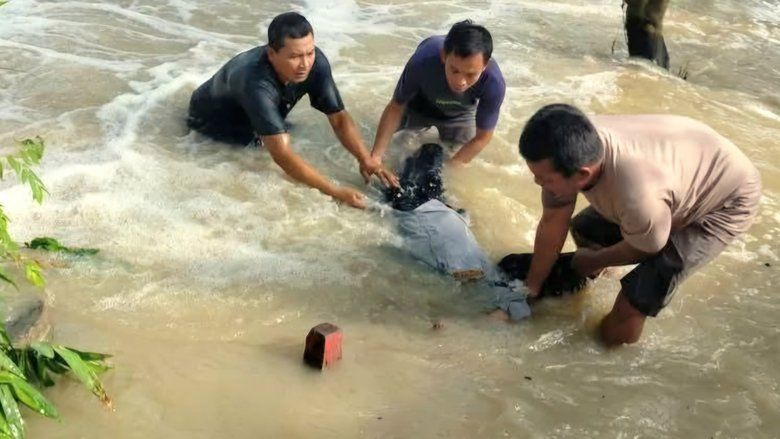 Petugas Dishub Gresik Terseret Banjir, Begini Kondisinya
 