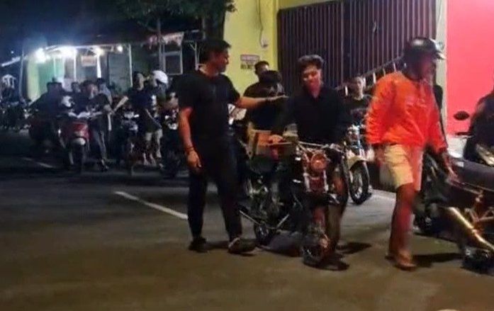 Bubarkan Balap Liar, Polres Tuban Amankan Puluhan Sepeda Motor