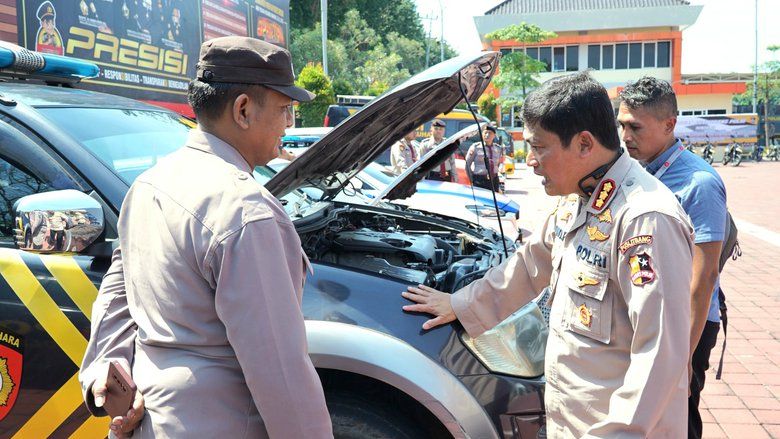 Polres Gresik Jadi Lokasi Evaluasi Kualitas Kendaraan Operasional oleh Mabes Polri