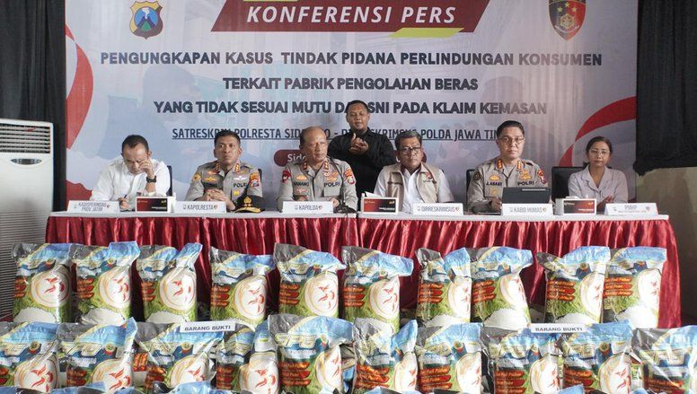 Pabrik Beras Oplosan di Sidoarjo Diperkirakan Raup Untung Rp13 ,1 Miliar