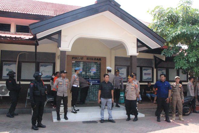 Patroli Bersama Dishub dan Satpol PP, Polres Pastikan Tuban Tetap Kondusif