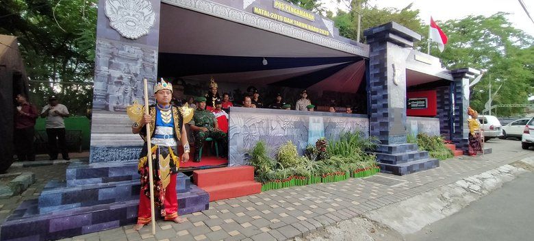Kreasi Pos Pam Nataru ala Kerajaan dan Candi Penataran