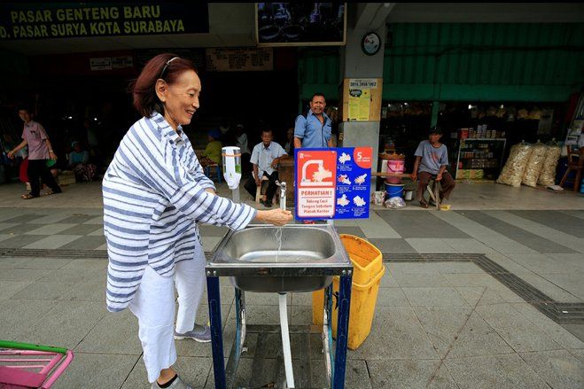 Antisipasi Corona, Surabaya Pasang Ratusan Wastafel <em>Portable</em>
