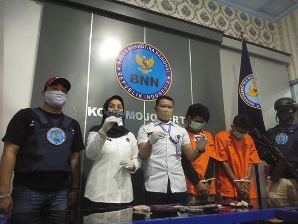 BNN Mojokerto Tangkap Dua Kurir Sabu Jaringan Napi Lapas