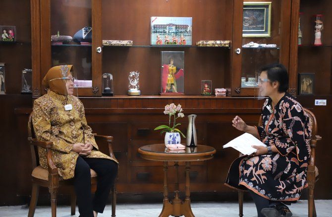 Disaksikan BPK, Risma Pastikan Terus Kembangkan Kampung Surabaya Jadi Tempat Wisata