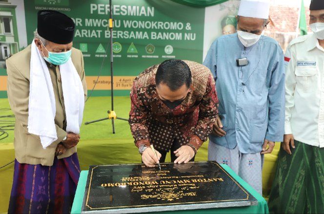 Resmikan Kantor MWC NU Ini Harapan Eri Cahyadi