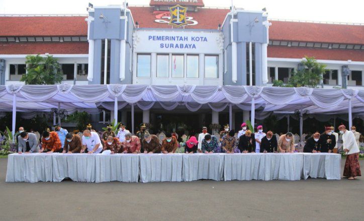 Hari Jadi ke-728, Pemkot Surabaya Teken Kerjasama dengan 15 Pihak