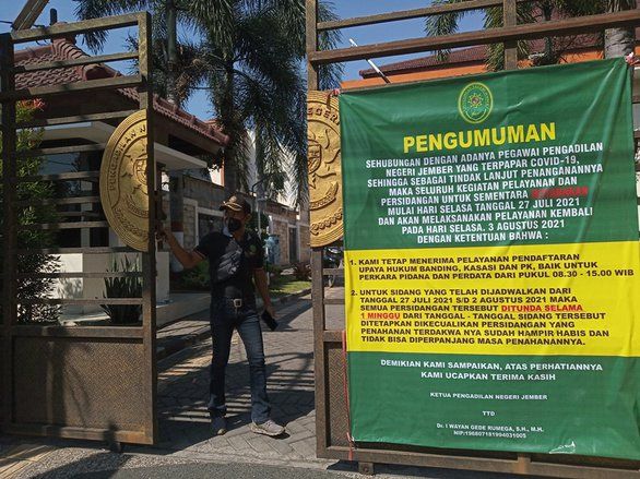 Tujuh Pegawai Positif Covid-19, PN Jember Kembali Ditutup