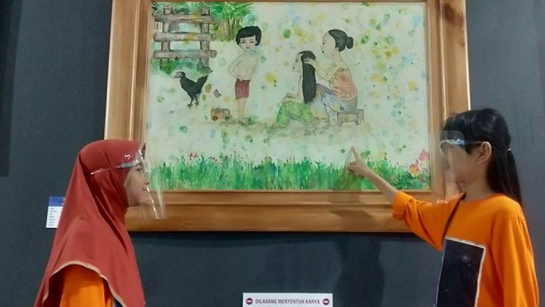 Sanggar Daun Pamerkan Lukisan Dua Pelukis Cilik Berprestasi Internasional