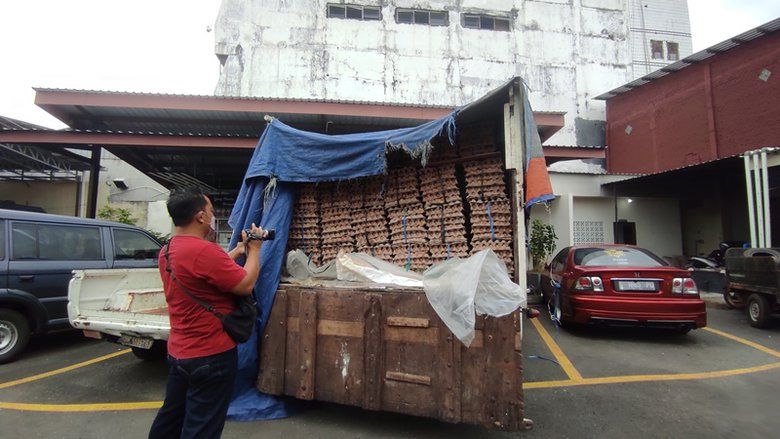 Polresta Mojokerto Amankan Ribuan Telur Ayam Tak Layak Konsumsi