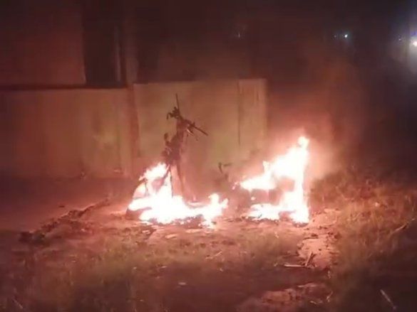 Motor Matic Misterius Terbakar di Jombang