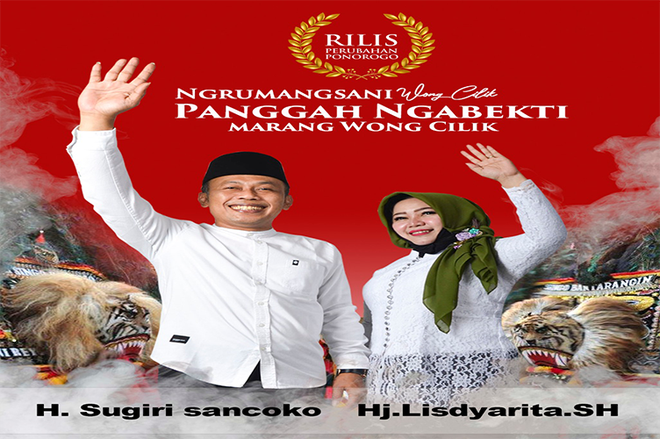 Didukung Empat Parpol Pasangan Sugiri-Lysdiarita Siap Daftar Ke KPUD Ponorogo