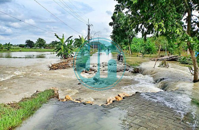 Air Sungai Kali Lamong Meluap, Gresik Kembali Diterjang Banjir Langganan, 