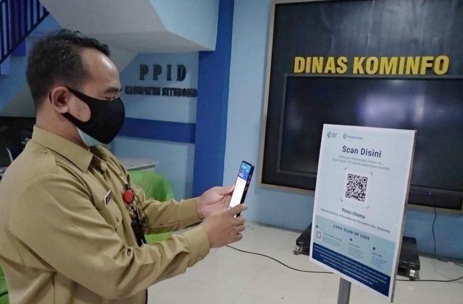 Diskominfo Situbondo Uji Coba Deteksi Covid-19 Melalui Scan Barcode