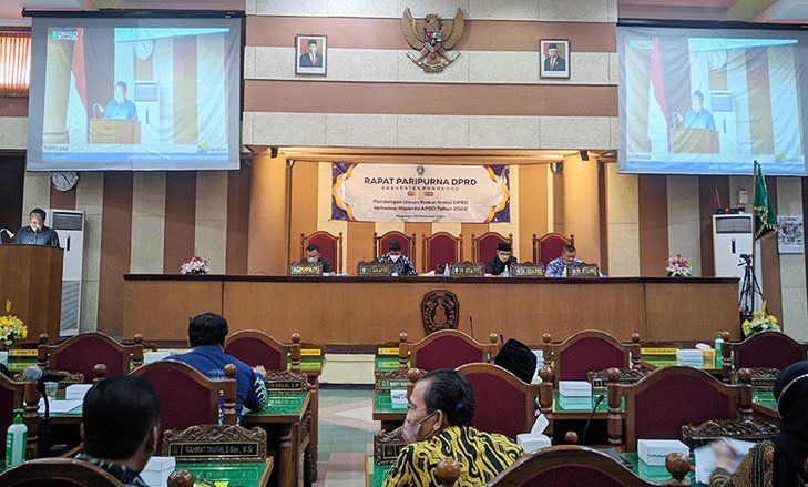 DPRD Ponorogo Gelar Paripurna Pandangan Umum Fraksi Terhadap R-APBD TA 2022 