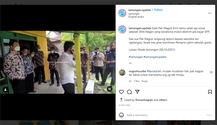 Wagub Emil Tegur Kepala Sekolah SMAN 3 Lamongan, Gegara Siswa Miskin Disuruh Bayar SPP