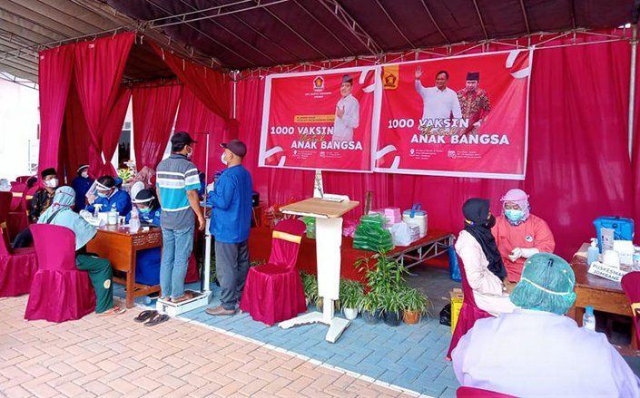 Ciptakan Kekebalan, Partai Gerindra Gelar Serbuan Vaksin Covid-19 di Jember