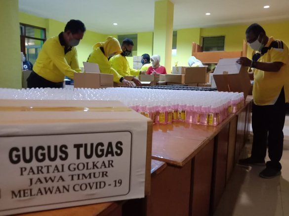 Golkar Jatim Instruksikan Seluruh Kader Berpartisipasi Tangani Covid-19