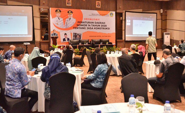 Dinas PUTR Gresik Sosialisasikan Peyusunan Perbup Tentang Jasa Kontruksi