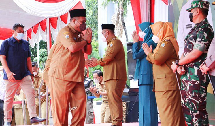 Halal bi Halal, Bupati Gresik Ajak ASN Terus Sosialisasikan Prokes