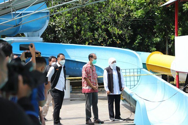 Kenpark Ambrol, Gubernur Jatim: Ada Bagian Cycle Waterpark yang Patah