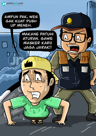 Sanksi Push Up Bagi Pelanggar di Normal Baru