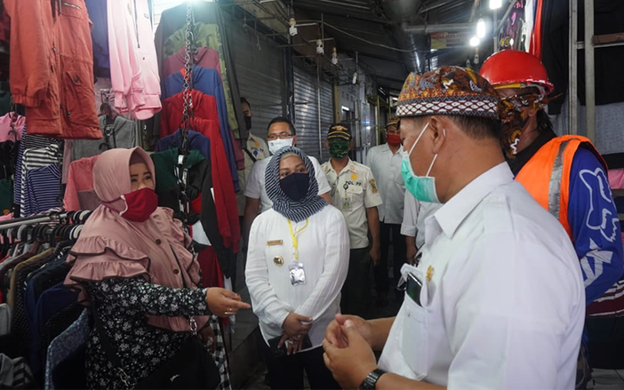 Cegah Covid-19, Pasar Tradisional di Kota Mojokerto Diberi Tandon Air
