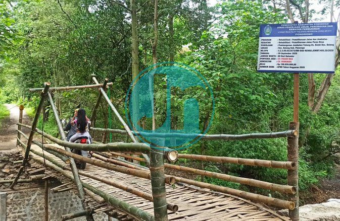 Ini Jawaban dari DPU-PKP Ponorogo Terkait Jembatan Bambu Rp 200 Juta