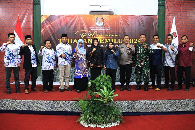 Pemkab Mojokerto Ikuti Materi Peluncuran Tahapan Pemilu 2024 Secara Daring