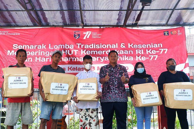 HUT RI ke-77 RI, Napi Lapas Moker Dapat <em>Suport Surya Plast</em>
