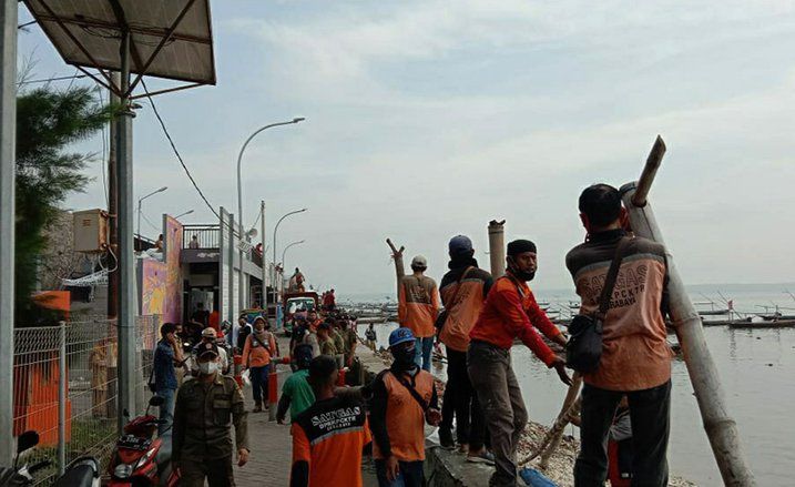 Pantai Nambangan Surabaya Disulap Jadi Lebih Berwarna