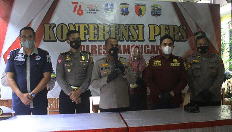 Berikan Rasa Aman dan Nyaman Saat Perayatan Nataru, Polres Lamongan Gelar Razia