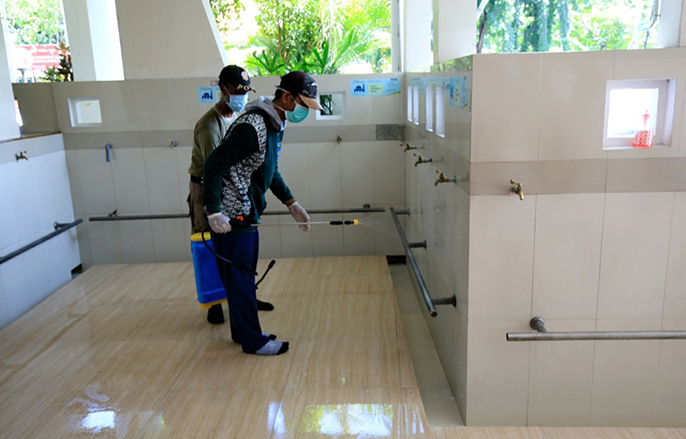 Antisipasi Virus Corona, Penyemprotan Disinfektan Mulai Dilakukan di Beberapa Titik